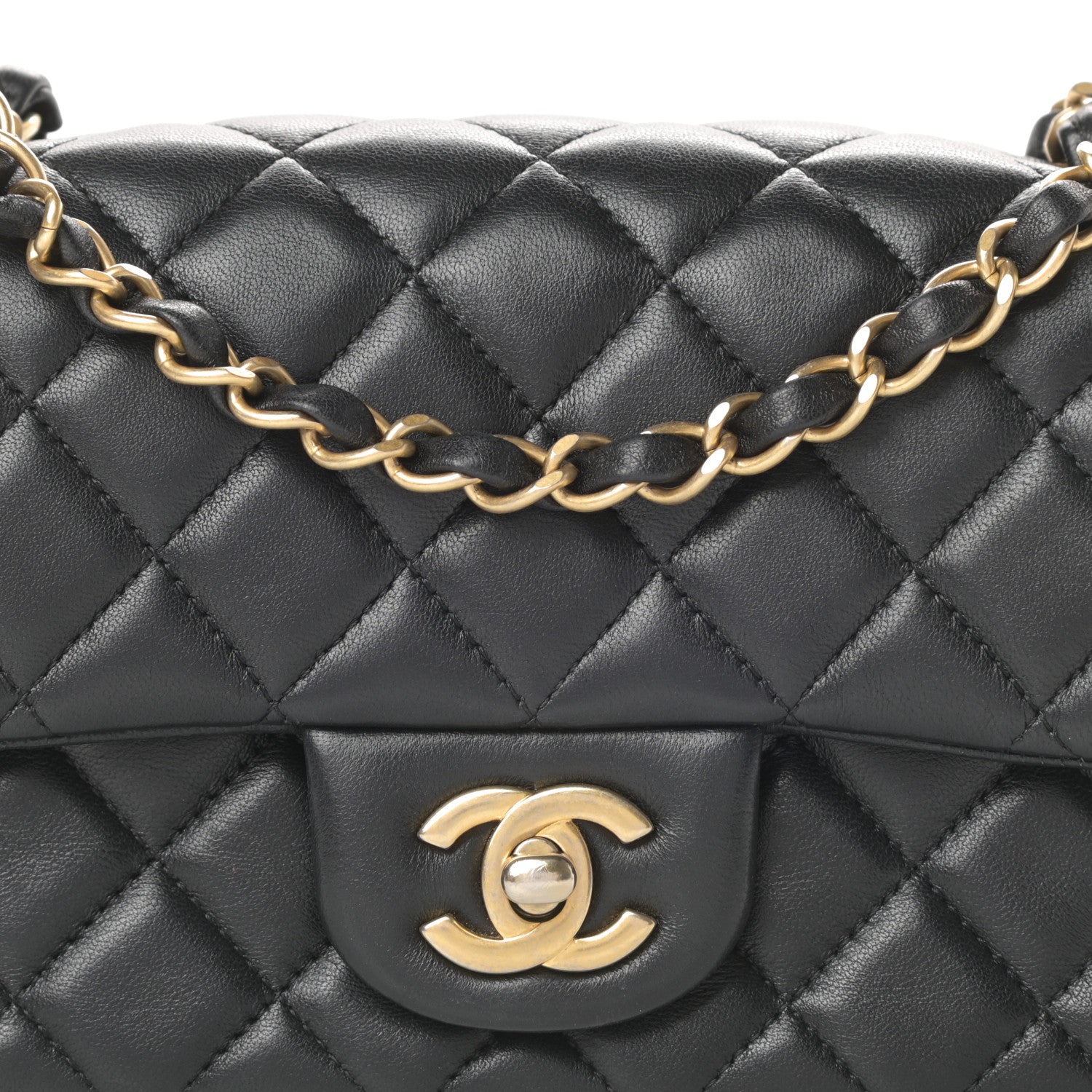 Chanel Lambskin Quilted Mini Rectangular Flap Black 8 of 15