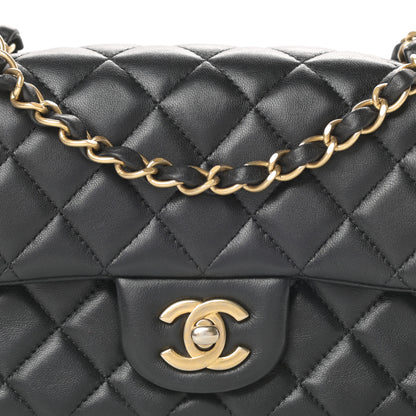 Chanel Lambskin Quilted Mini Rectangular Flap Black 8 of 15