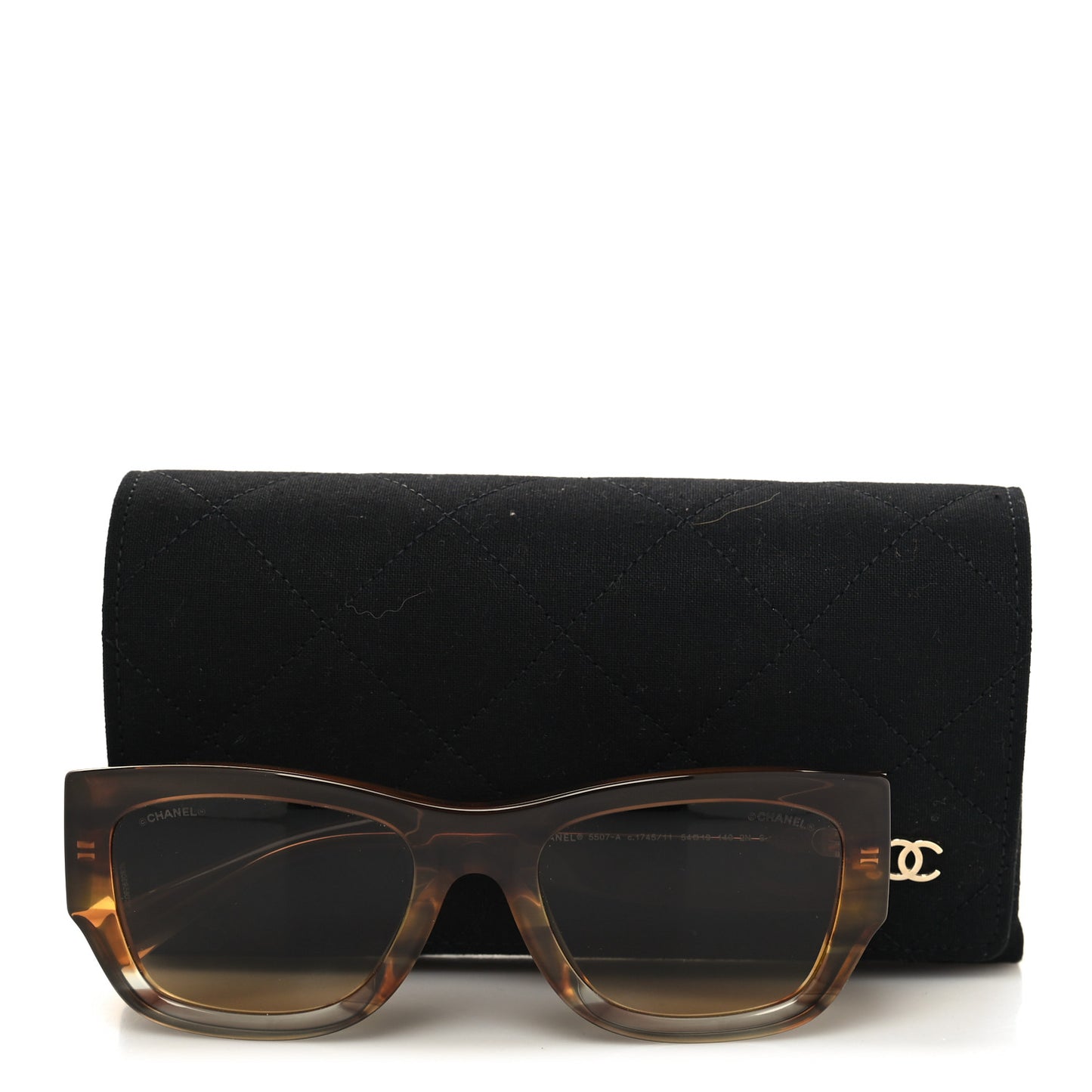 Acetate Rectangle Sunglasses 5507 Brown Orange