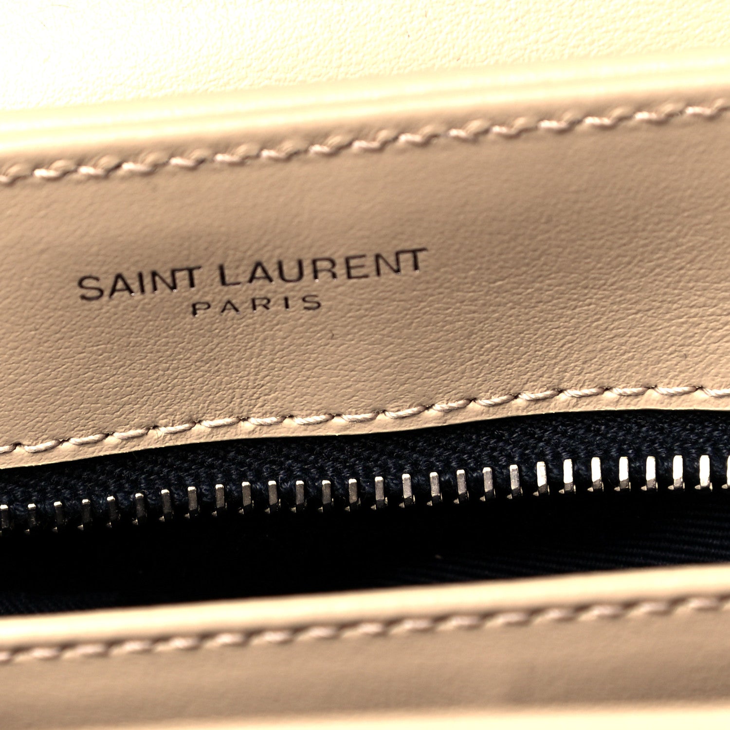 Saint Laurent Calfskin Y Quilted Monogram Toy Loulou Crossbody Bag Dark Beige 6 of 9