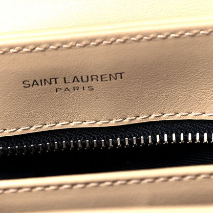 Saint Laurent Calfskin Y Quilted Monogram Toy Loulou Crossbody Bag Dark Beige 6 of 9