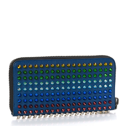 Christian Louboutin Calfskin Paris Panettone Spiked Zip Around Wallet Multicolor 3 of 12