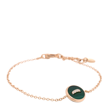 Pomellato 18K Rose Gold Diamond Malachite Mother of Pearl Pom Pom Dot Bracelet 1 of 4