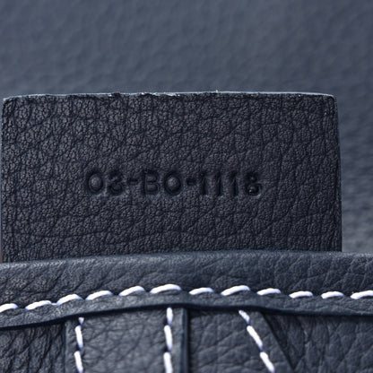 Christian Dior X KAWS Grained Calfskin Saddle Pouch Blue Multicolor 7 of 9