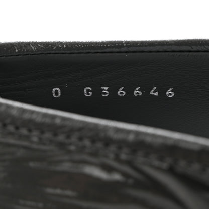 Chanel Crumpled Shiny Lambskin Quilted CC Turnlock Loafers 37 Dark Grey 8 of 9