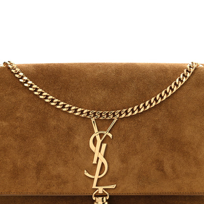 Saint Laurent Suede Medium Classic Monogram Kate Tassel Satchel Light Ochre 8 of 14
