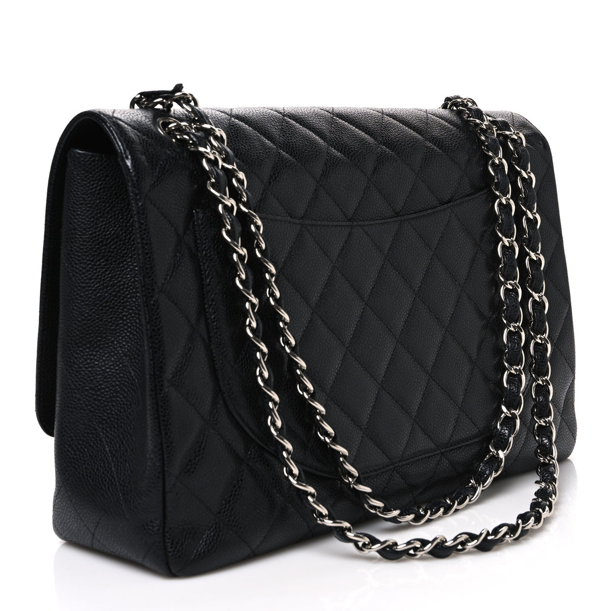 Caviar Quilted Maxi Single Flap Black