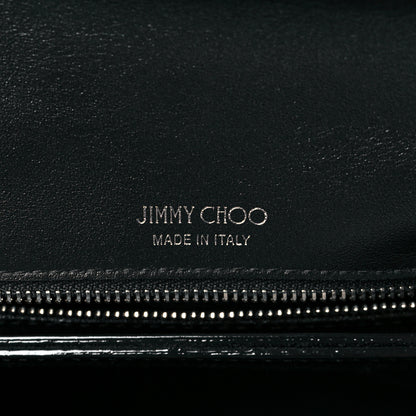 Jimmy Choo Lizard Calfskin Embossed Cheri Top Handle Bag Black 6 of 9