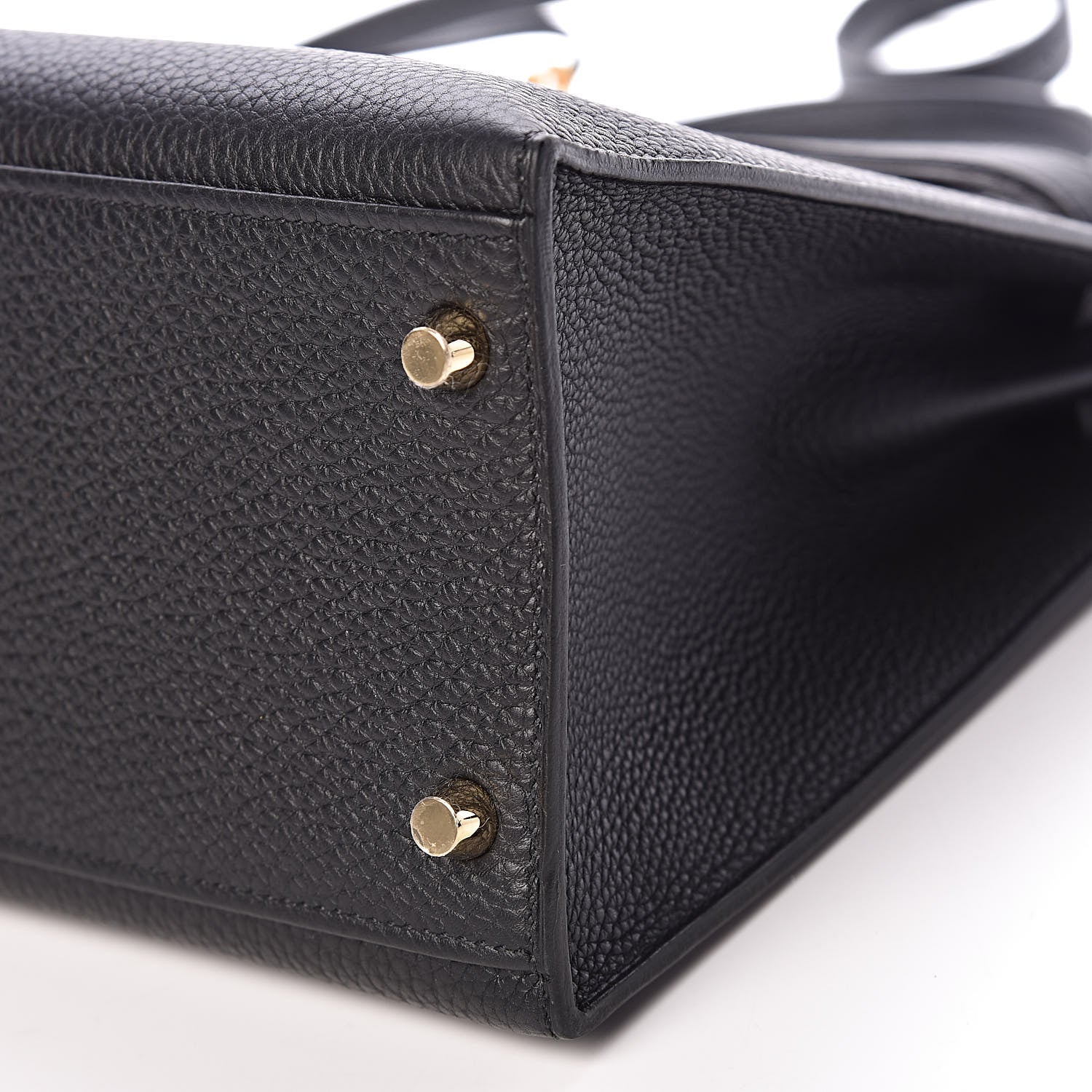 Hermes Togo Kelly Horseshoe Sellier 32 Black Vert Fonce 18 of 41