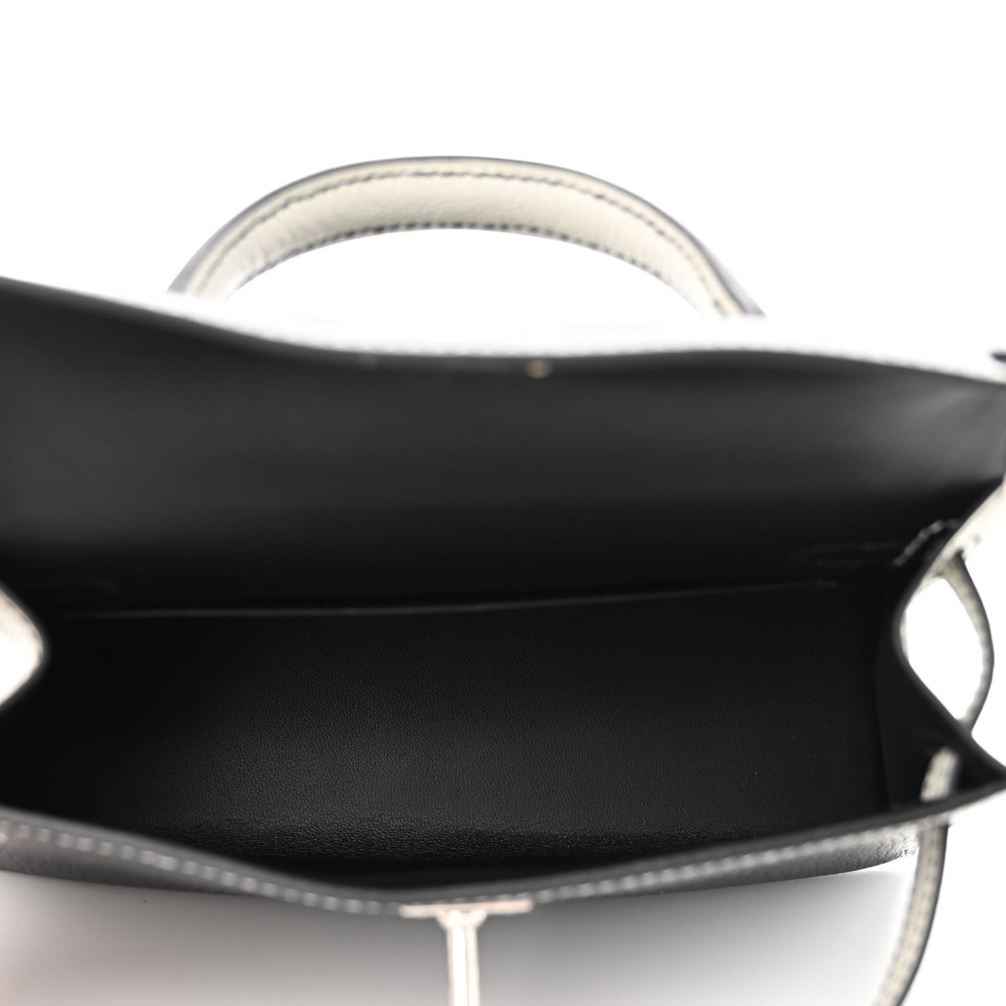 Chevre Mysore Horseshoe Mini Kelly Sellier 20 Black Gris Meyer