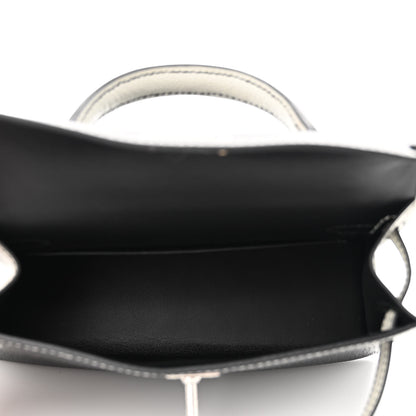 Hermes Chevre Mysore Horseshoe Mini Kelly Sellier 20 Black Gris Meyer 5 of 10