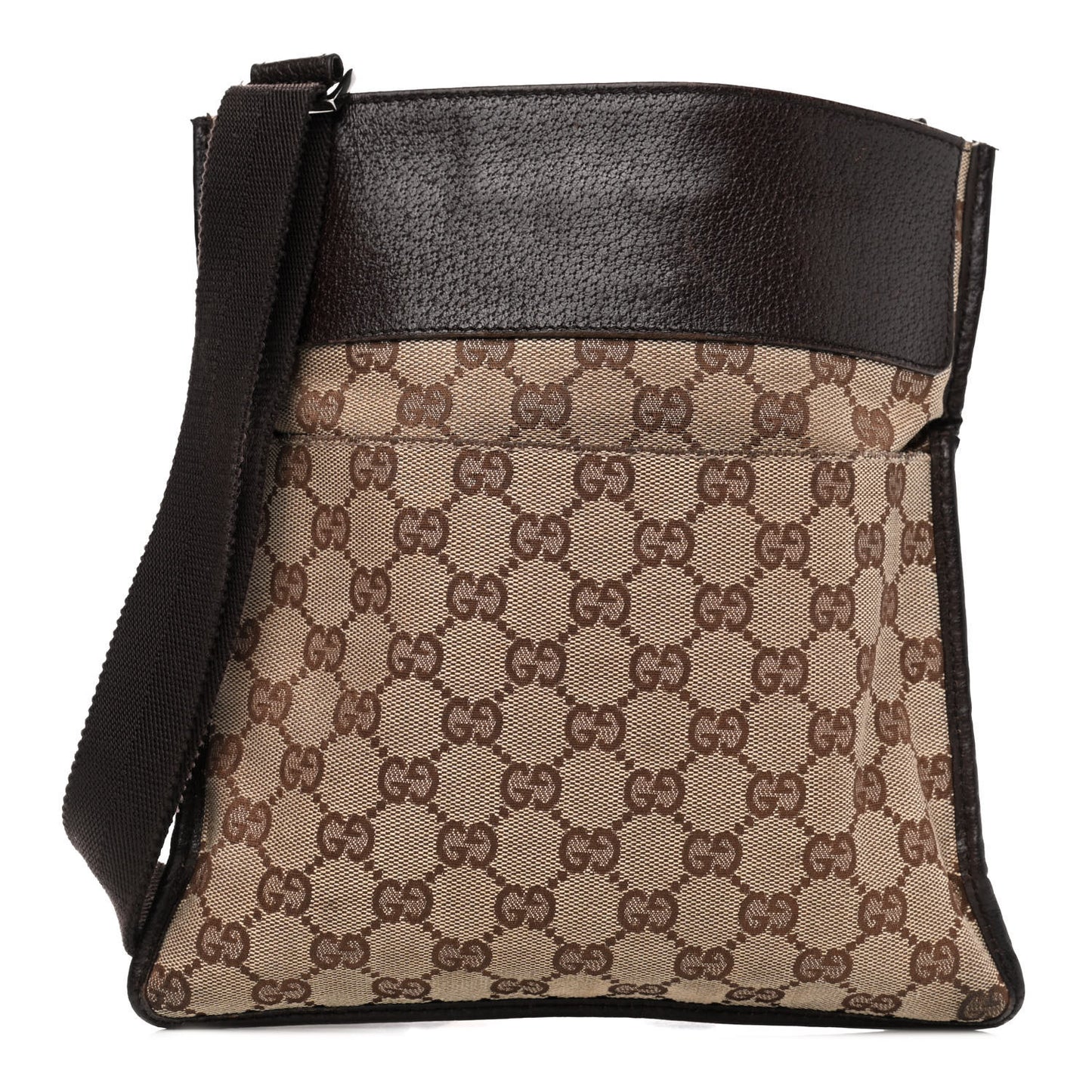 Monogram Messenger Crossbody Bag Dark Brown