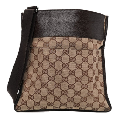 Gucci Monogram Messenger Crossbody Bag Dark Brown 1 of 6