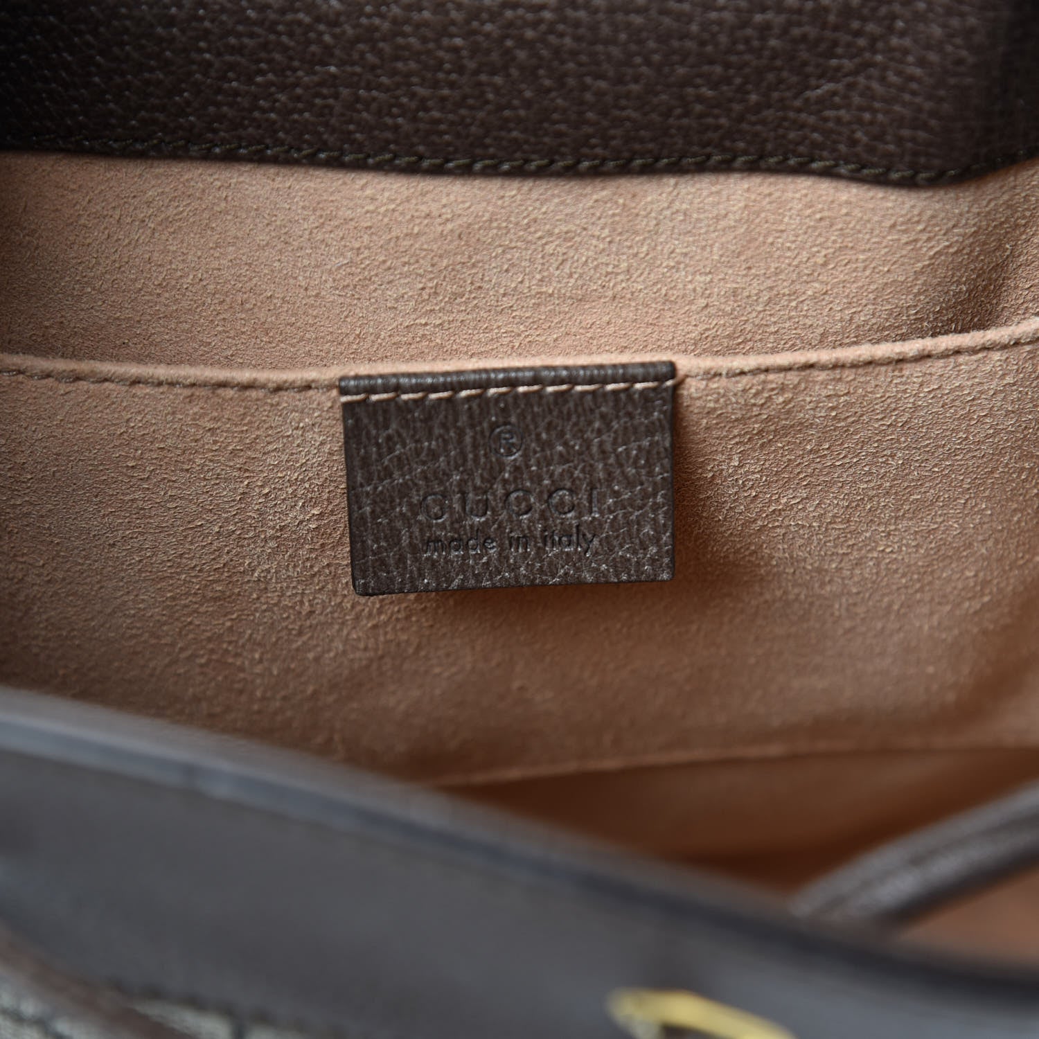 Gucci GG Supreme Monogram Web Small Ophidia Bucket Bag Brown 6 of 9