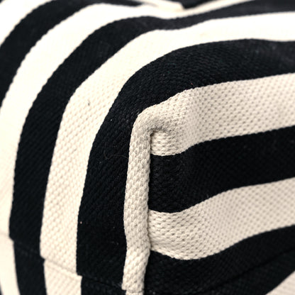 Gucci Cotton Canvas Stripe Logo Mens Tote White Black 9 of 17