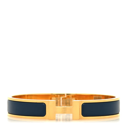 Hermes Matte Enamel Narrow Clic Clac H Bracelet T6 Bleu Biarritz 1 of 6