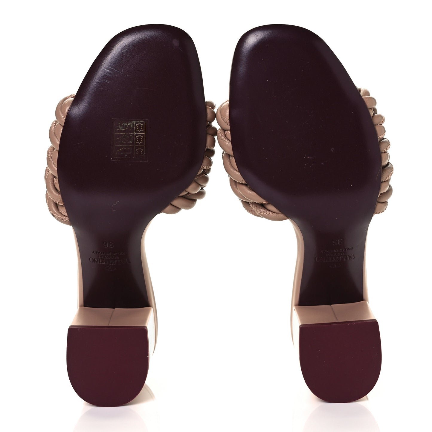 Nappa Rope 60mm Slide Sandals 36 Rose Cannelle