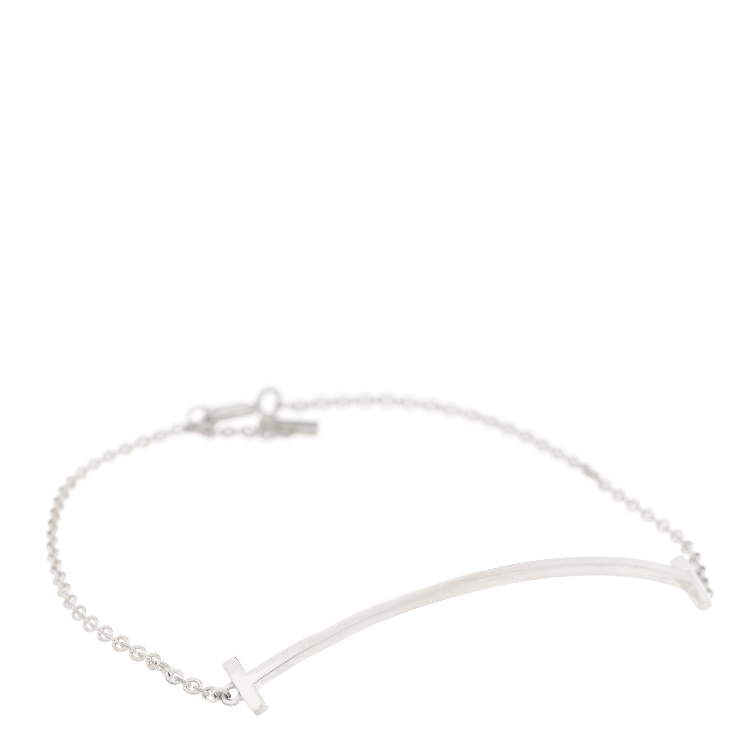 Tiffany Sterling Silver T Smile Bracelet 1 of 4