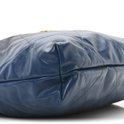 Chanel Shaded Calfskin Quilted Chanel 22 Blue Dark Blue 10 of 11