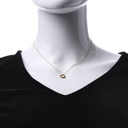 Tiffany 18K Yellow Gold Elsa Peretti Small Open Heart Pendant Necklace 2 of 9
