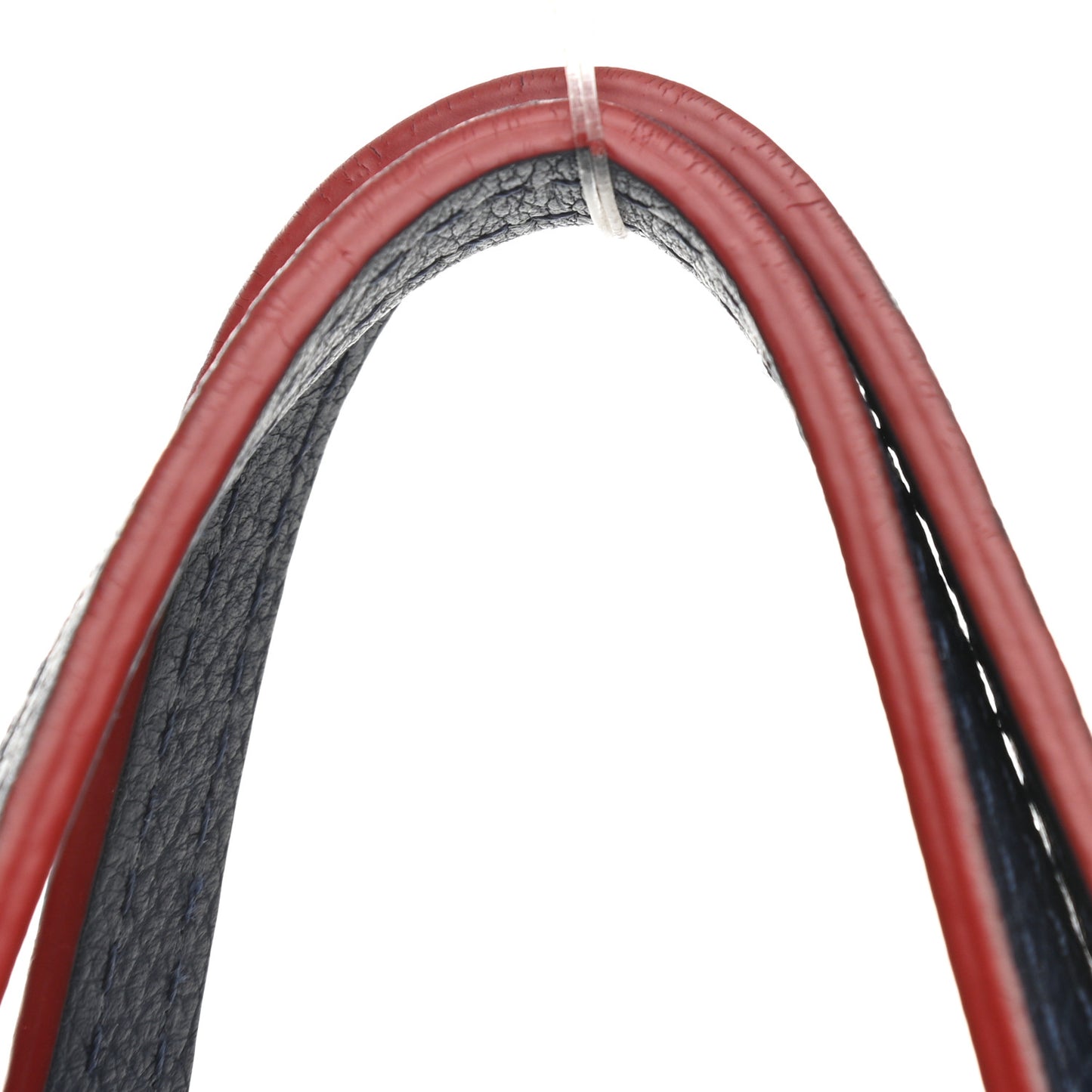 Calfskin Braided Lockme Cabas Marine Rouge