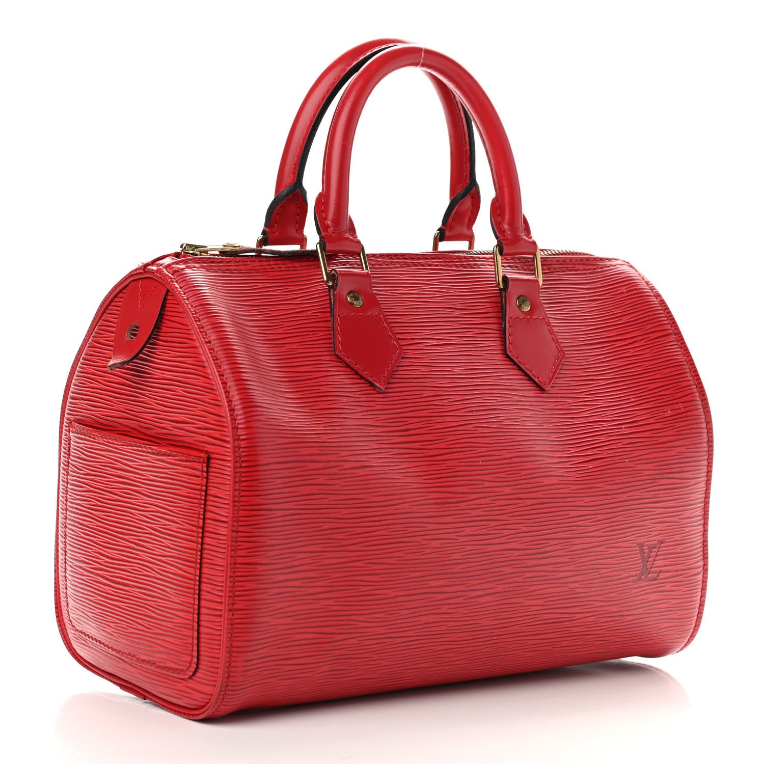 Louis Vuitton Epi Speedy 25 Castillan Red 4 of 19