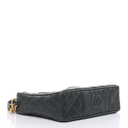 Chanel Caviar Quilted Tassel Camera Bag Dark Green 5 of 18