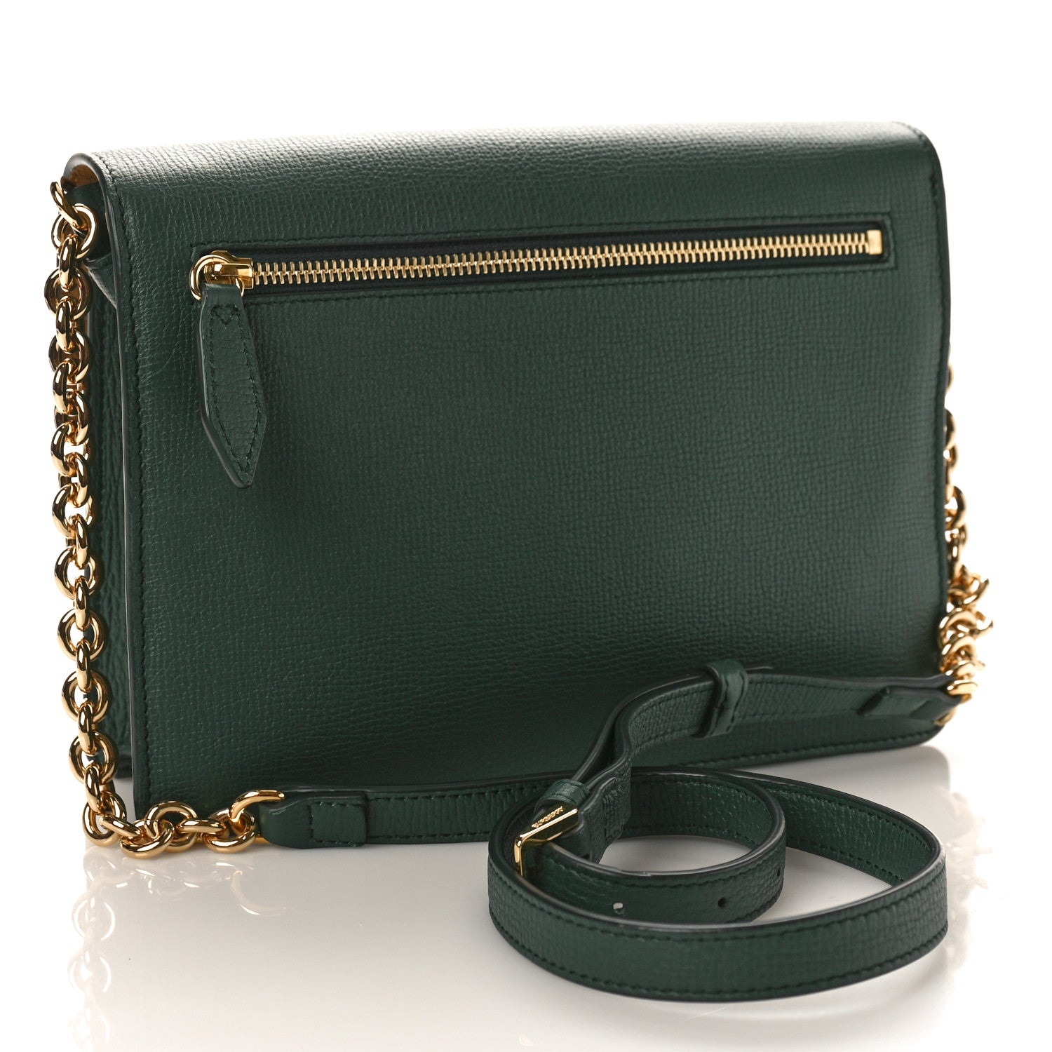 Burberry Derby Calfskin House Check Small Macken Crossbody Bag Dark Bottle Green 3 of 8