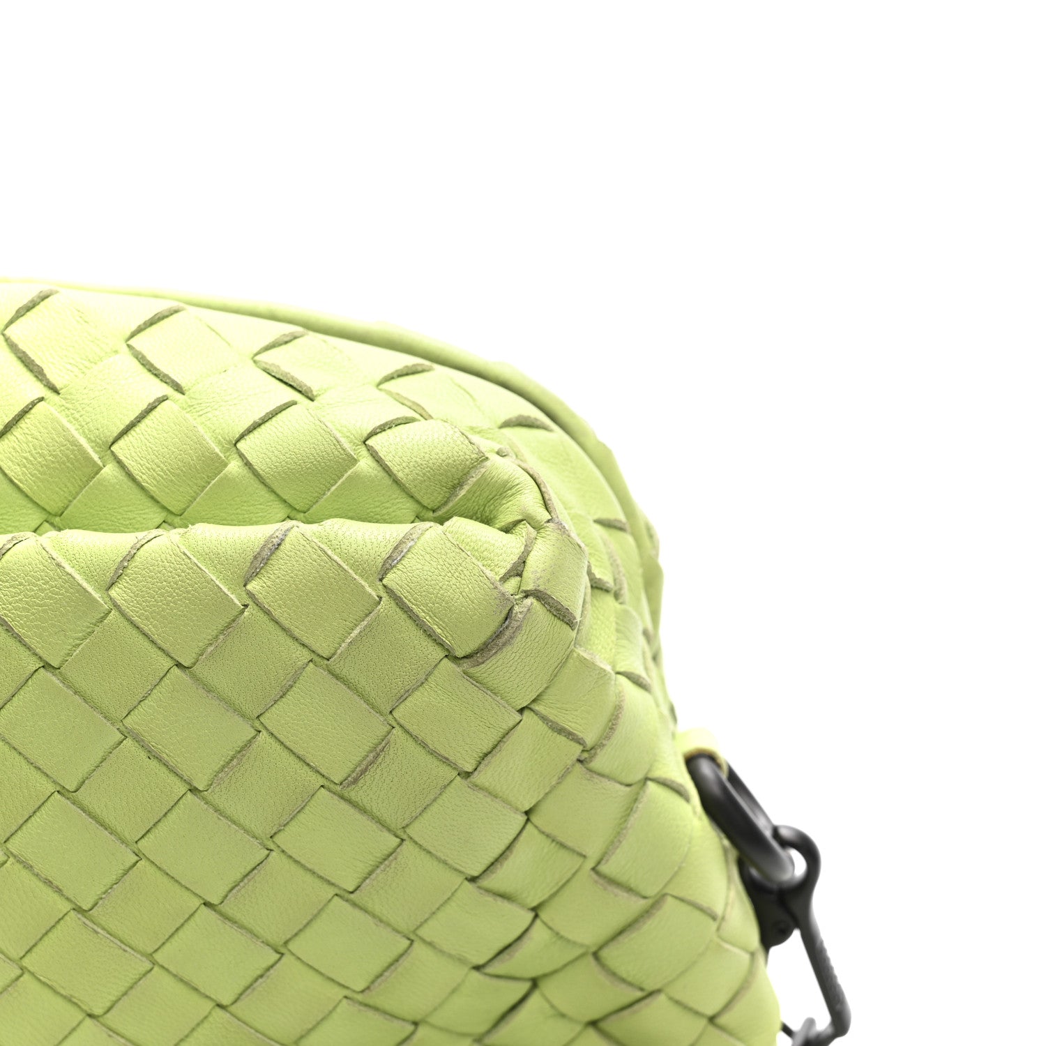 Bottega Veneta Nappa Intrecciato Small Camera Bag Acid Kiwi