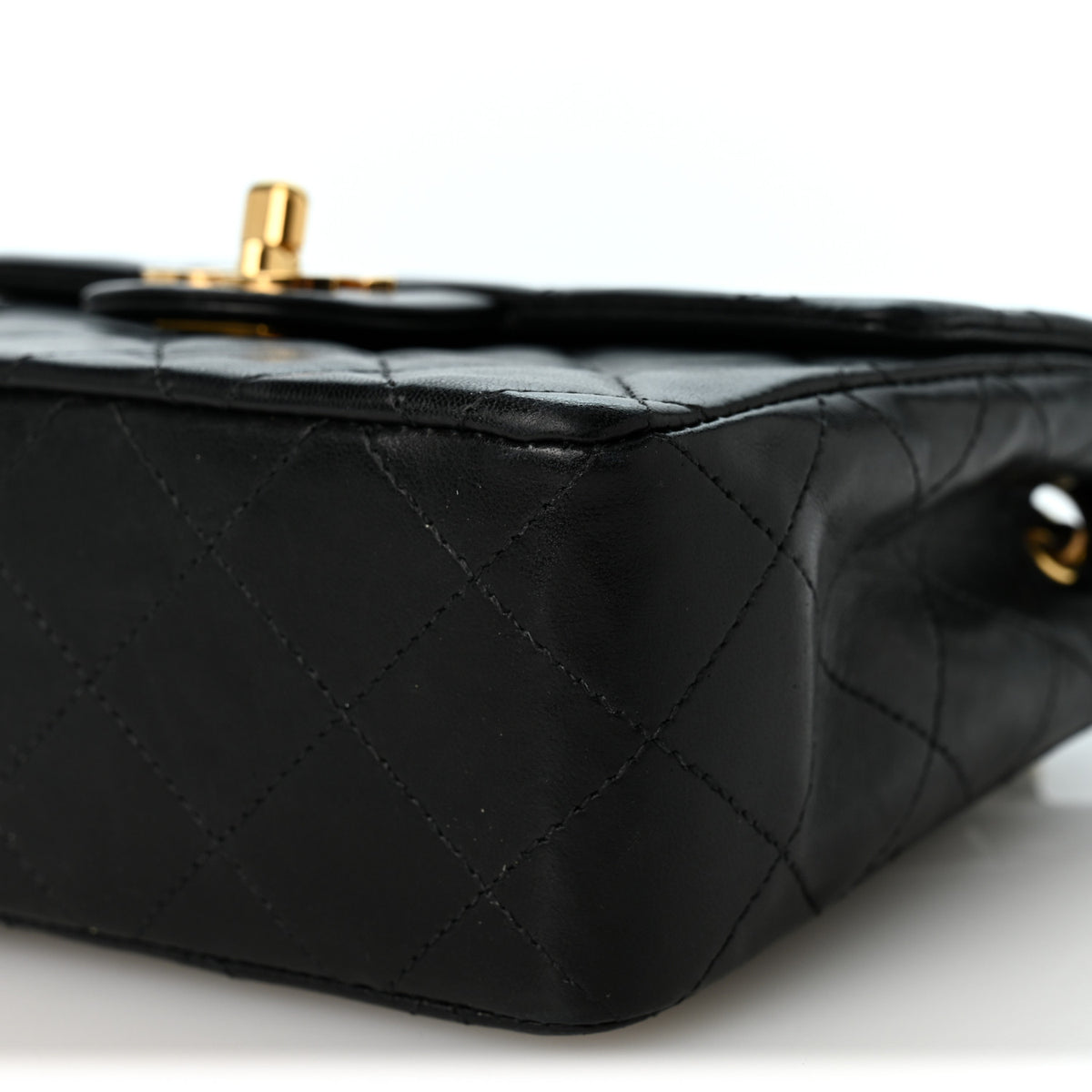 Chanel Lambskin Quilted Mini Square Flap Bag Black 10 of 10