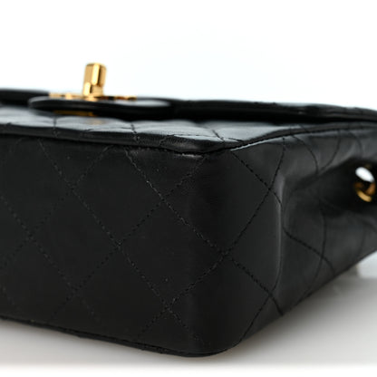 Chanel Lambskin Quilted Mini Square Flap Bag Black 10 of 10