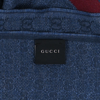 Gucci Wool Monogram Web Scarf Midnight Blue 3 of 3