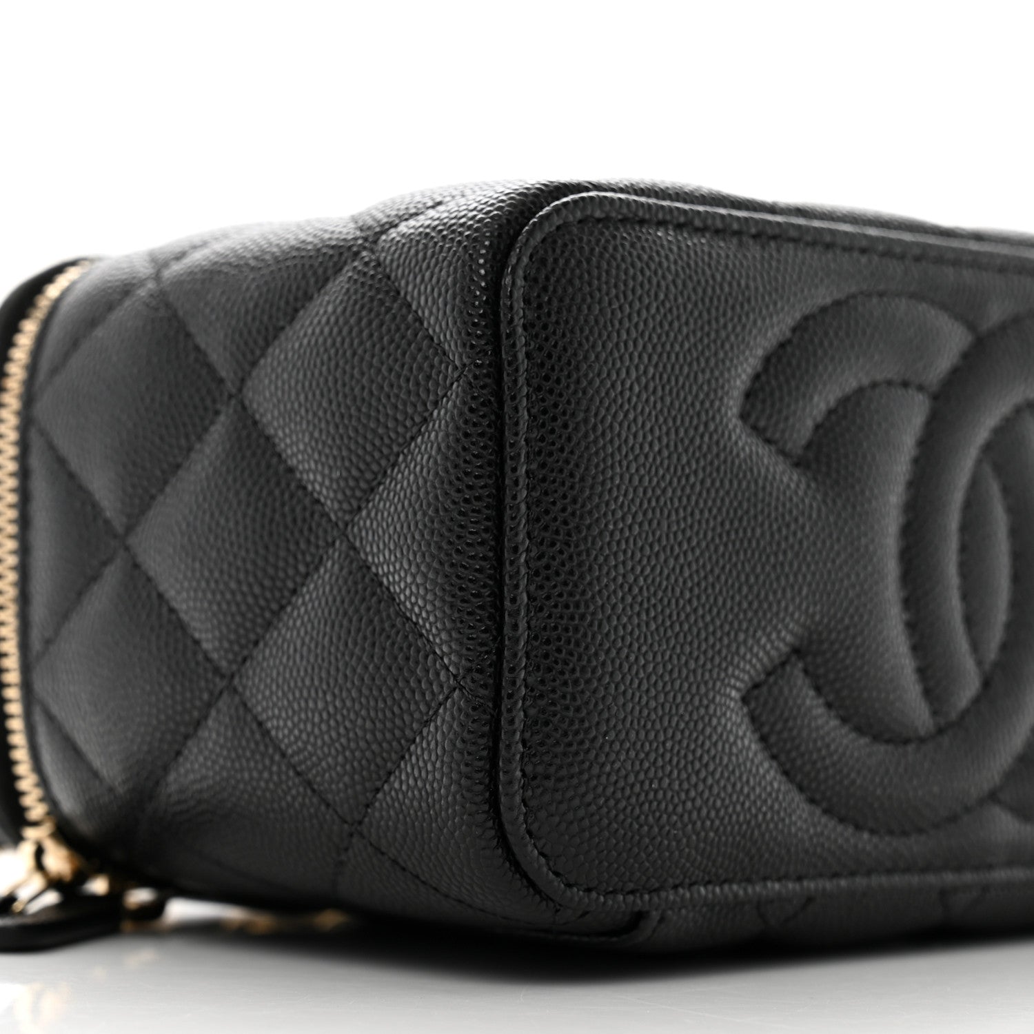 Chanel Caviar Quilted Small Vanity Case With Chain Black 9 of 10