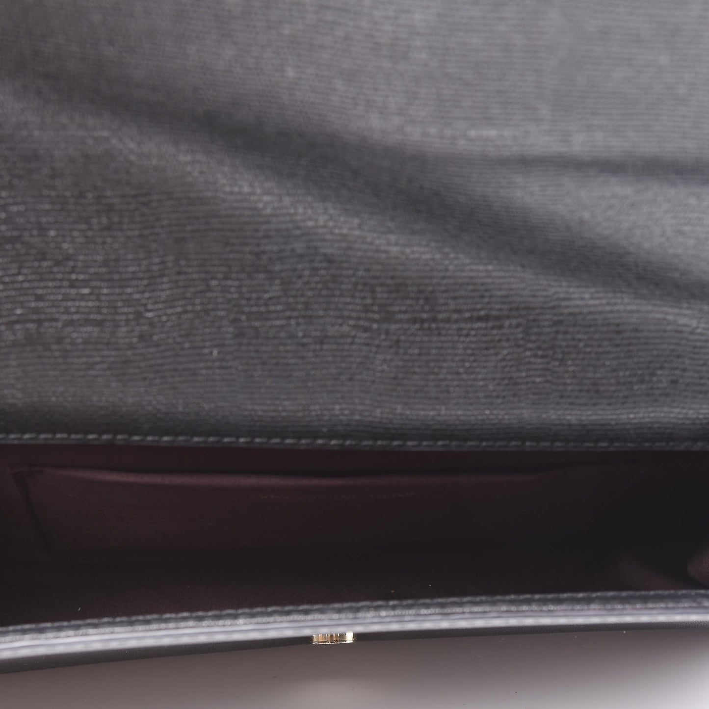 Textured Calfskin Y Ligne Clutch Black