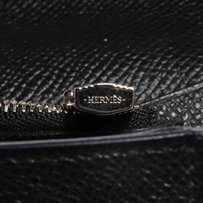 Hermes Epsom Kelly Longue Wallet Black 11 of 12