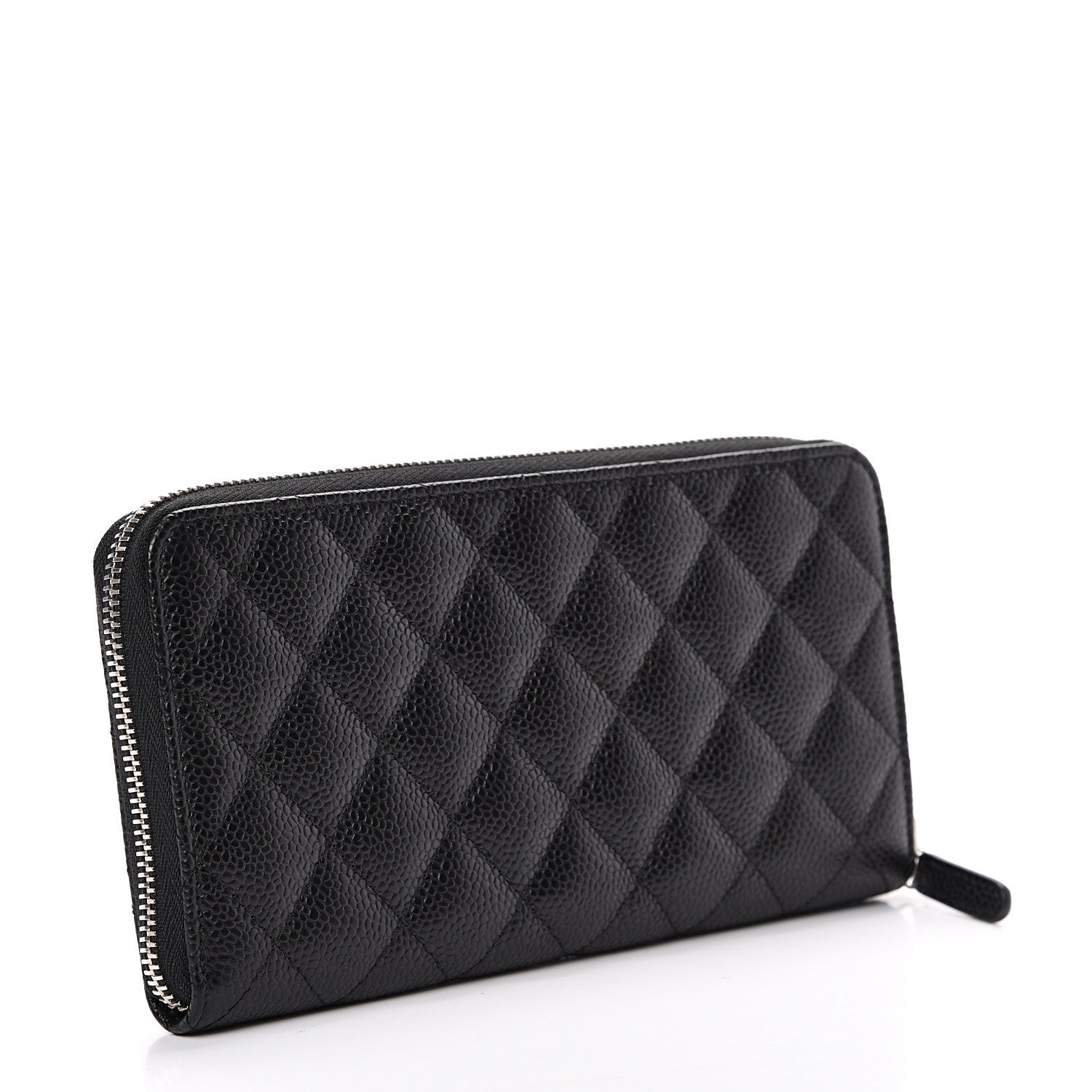 Chanel Caviar Quilted Large Gusset Zip Around Wallet Black 2 of 8