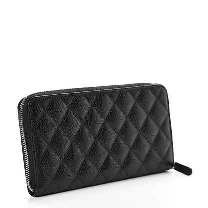 Chanel Caviar Quilted Large Gusset Zip Around Wallet Black 2 of 8