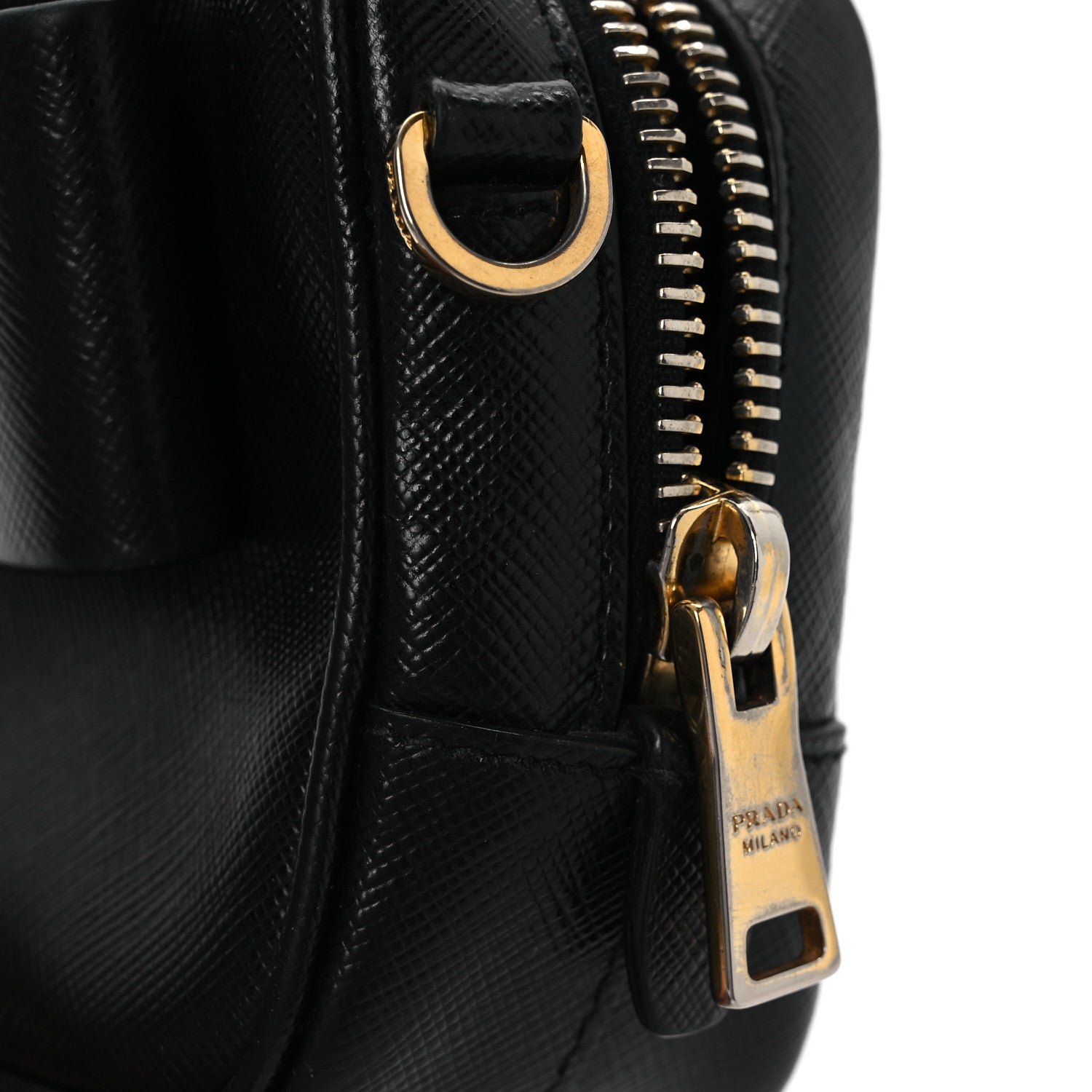 Prada Saffiano Fiocco Bow Camera Crossbody Bag Black 14 of 14