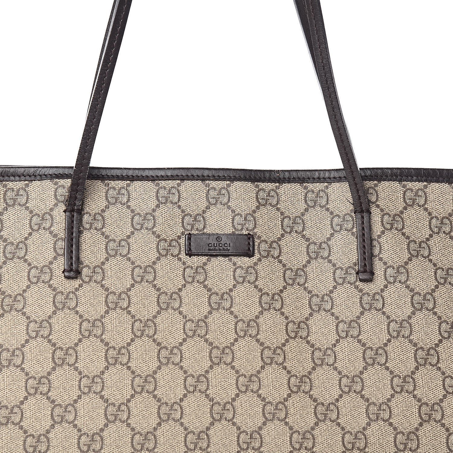 Gucci GG Supreme Monogram Medium Zippered Tote Dark Brown 17 of 19