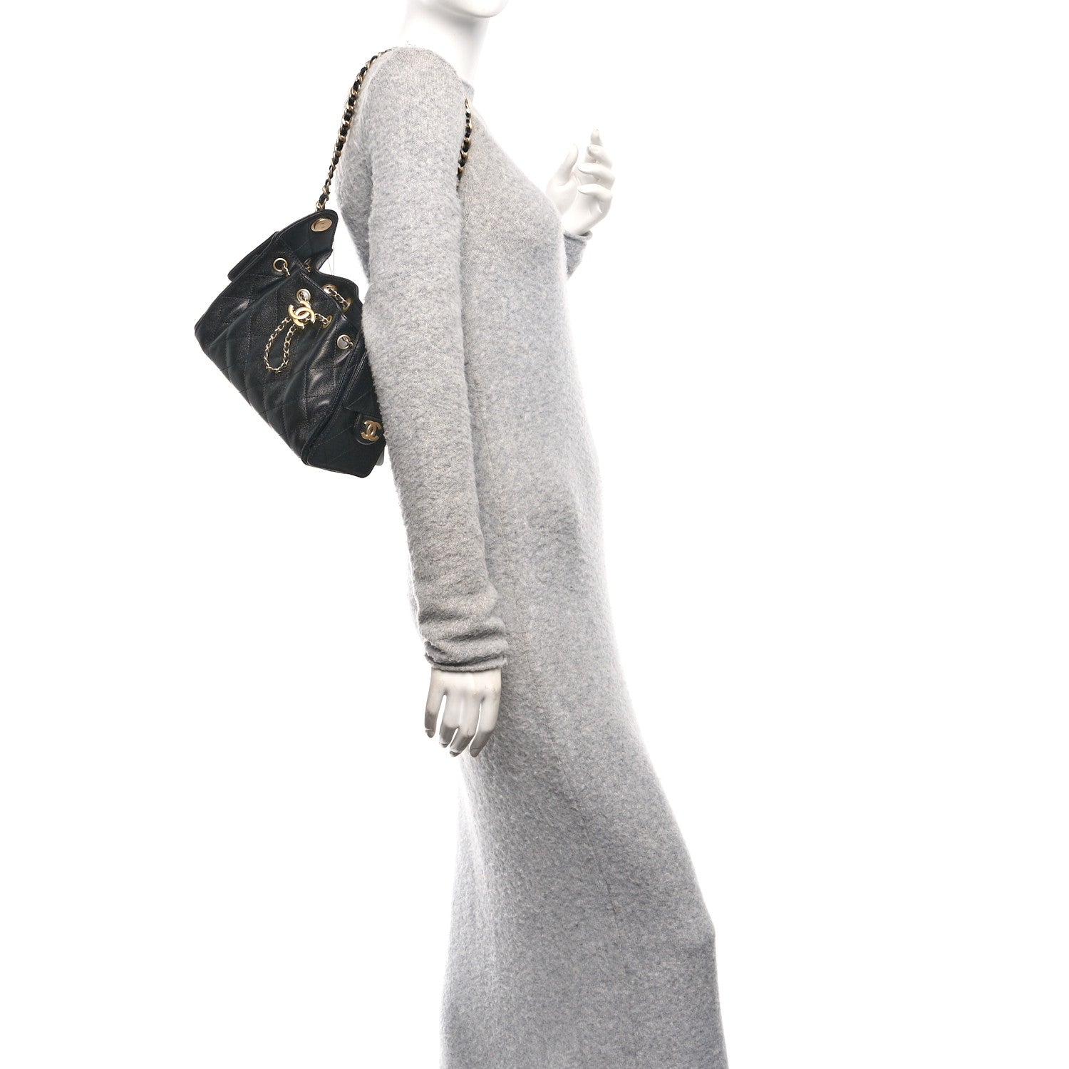 Chanel Caviar Quilted Mini Chanel 25 Handbag Black 2 of 11