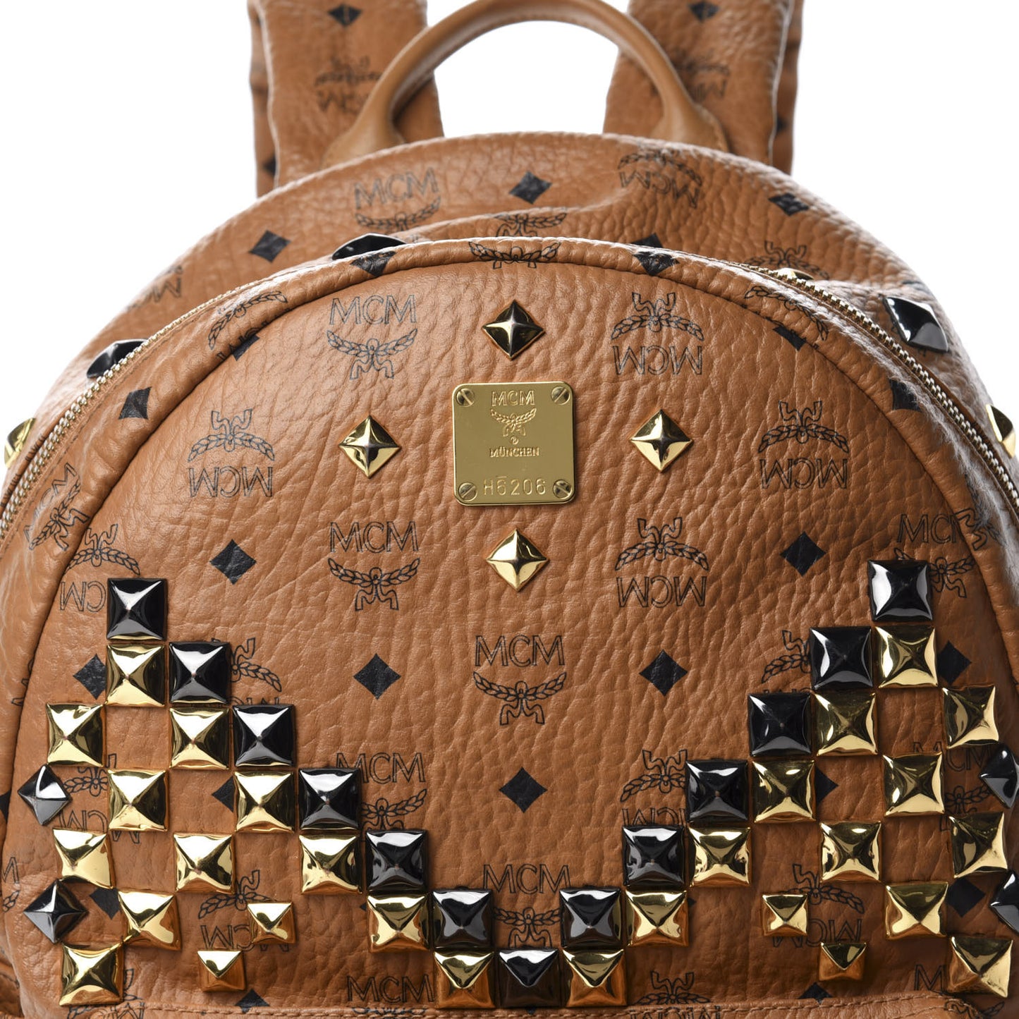 Visetos Studded Medium Stark M Backpack Cognac