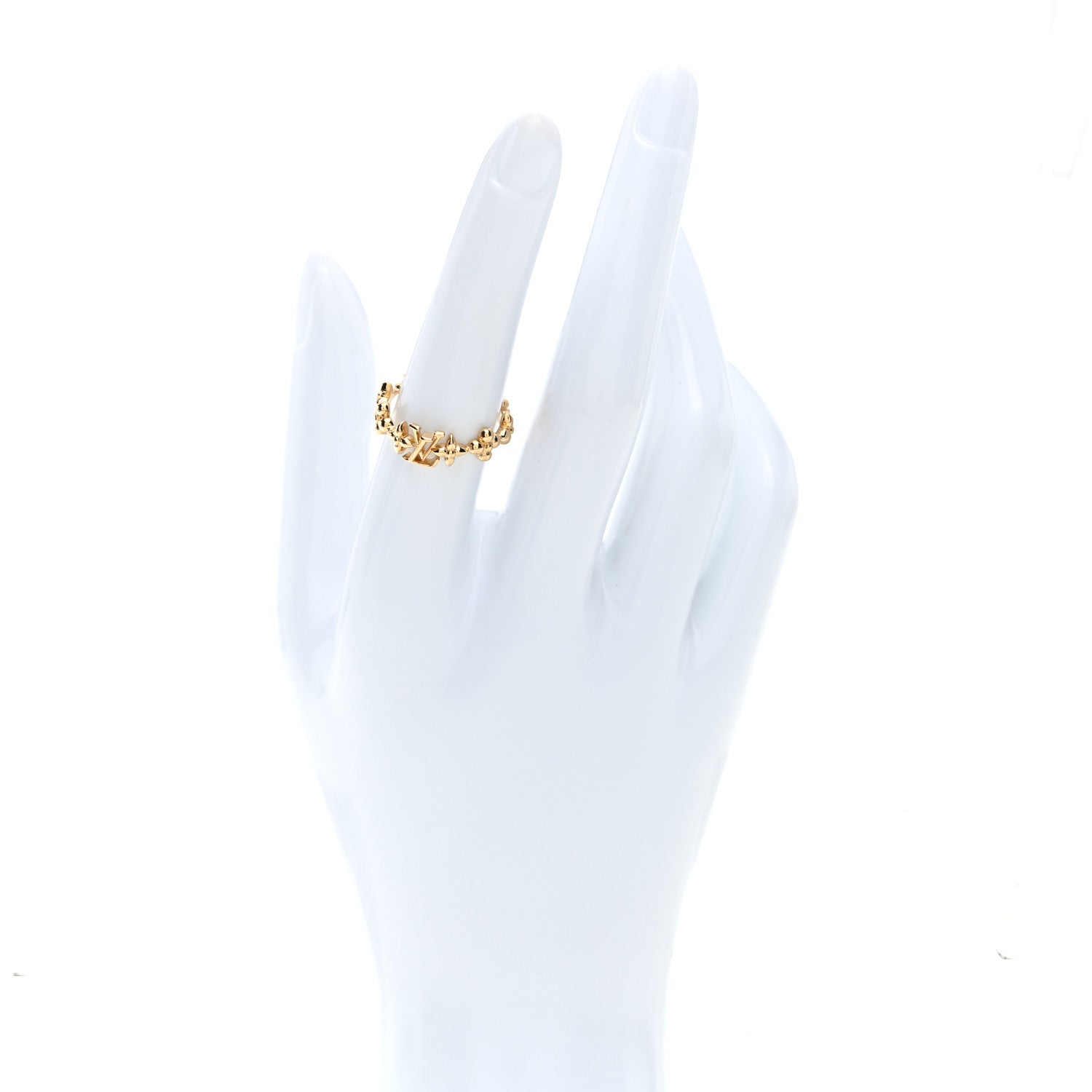 Louis Vuitton Metal LV Iconic XS Ring M 53 6.25 Gold 2 of 4