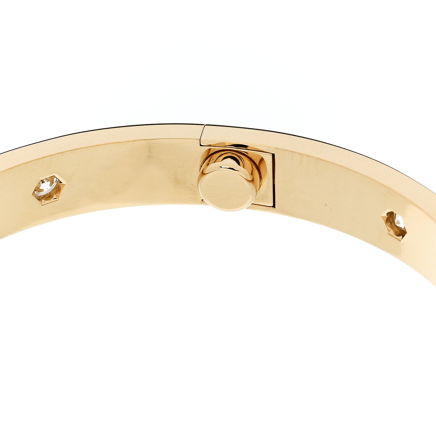 18K Yellow Gold 10 Diamond LOVE Bracelet 17