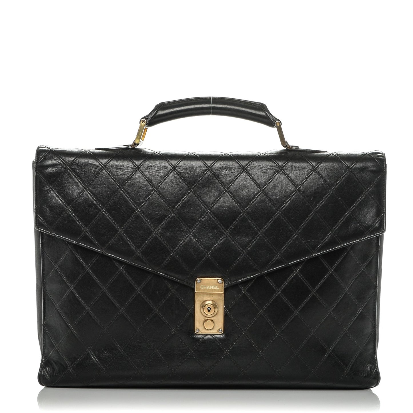 Lambskin Briefcase Bag Black