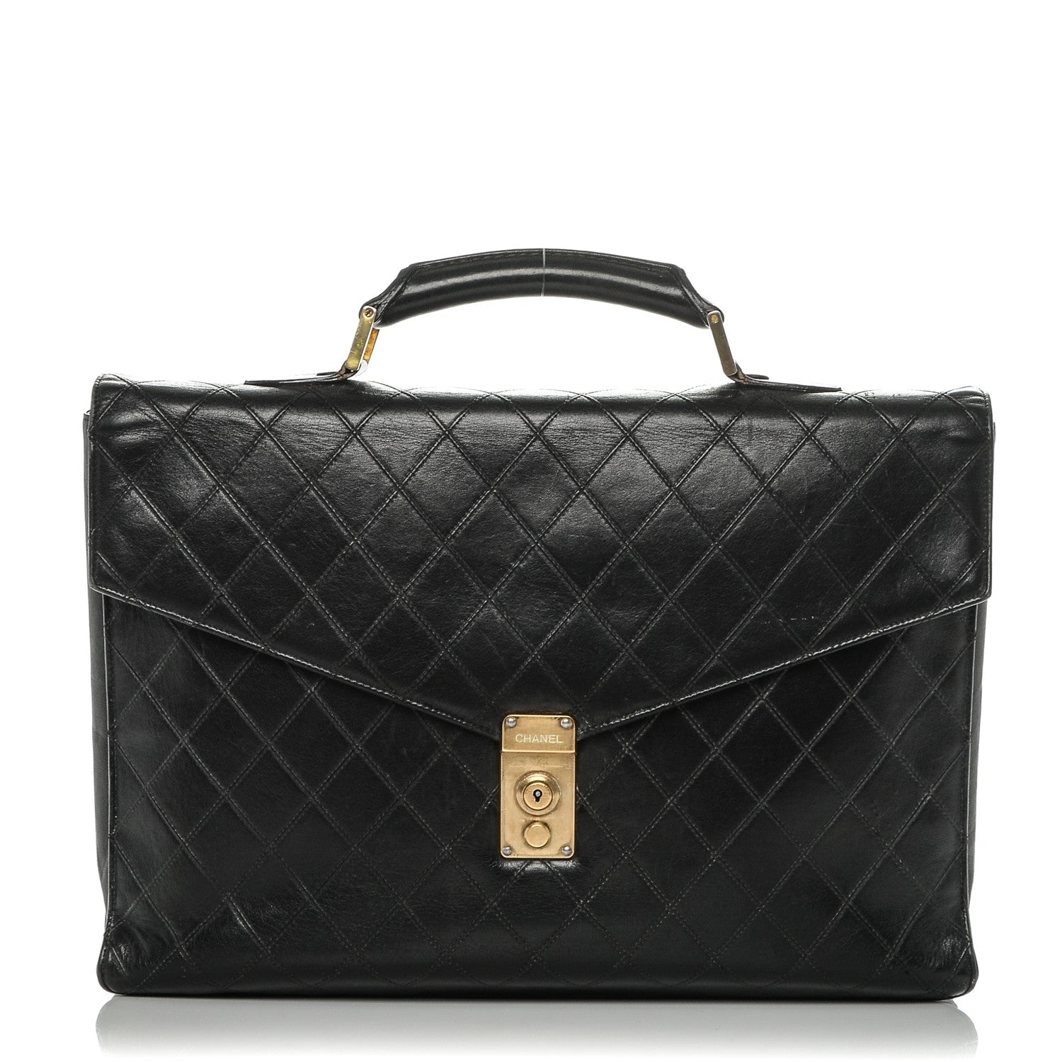 Chanel Lambskin Briefcase Bag Black 1 of 11
