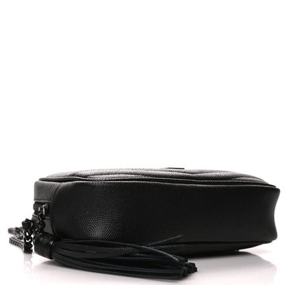 Saint Laurent Grain De Poudre Matelasse Monogram Mini Lou Camera Bag Black 4 of 10