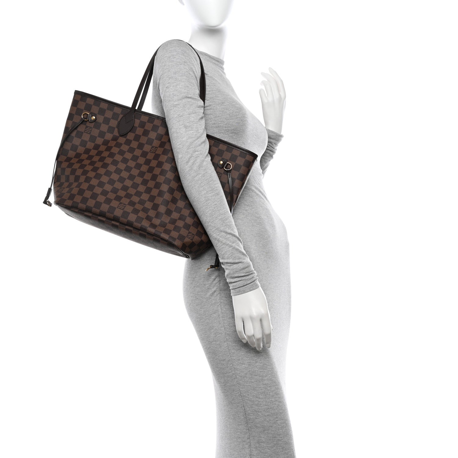 Louis Vuitton Damier Ebene Neo Neverfull MM Rose Ballerine 2 of 9