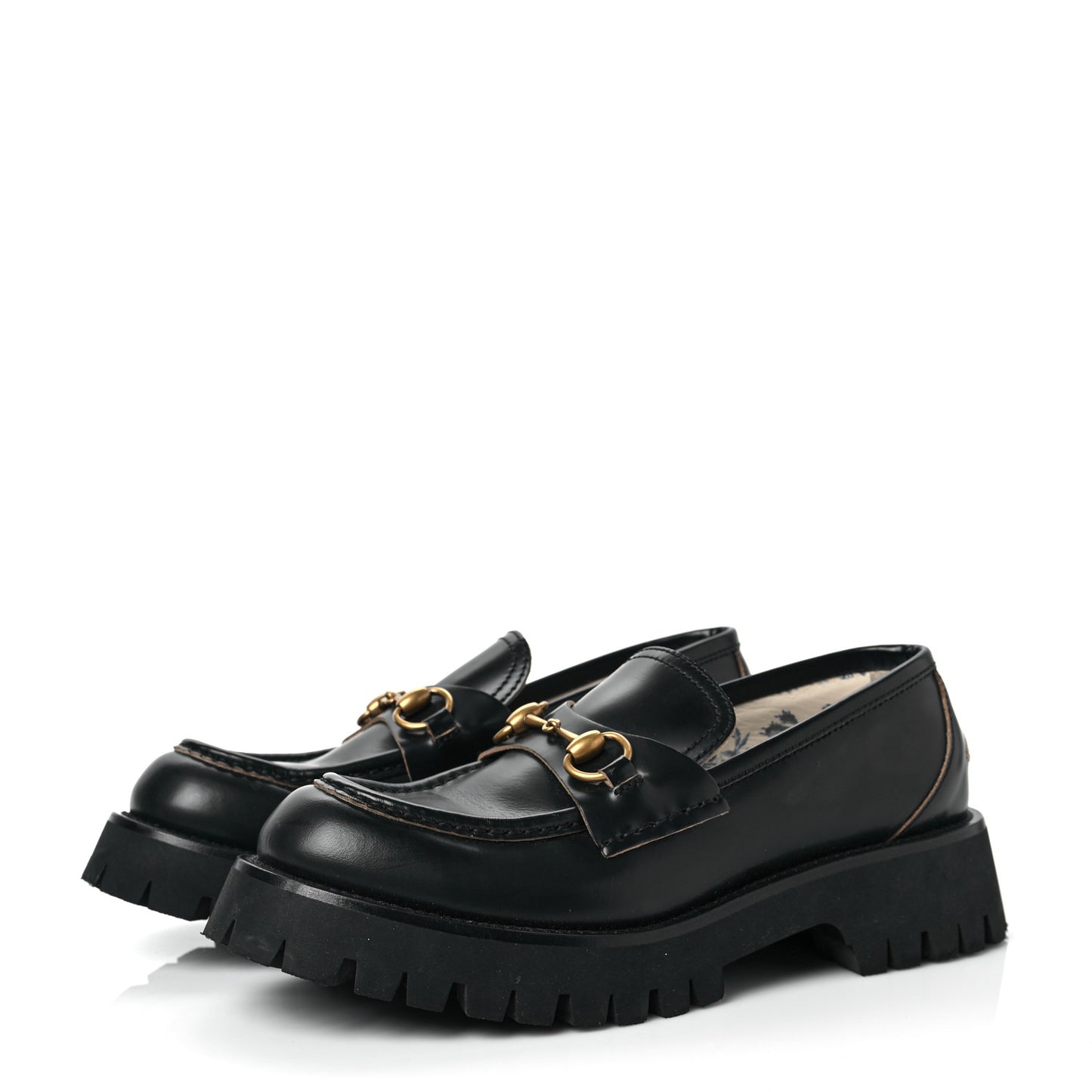 Cordovan Lux Womens Harald Horsebit 25mm Platform Loafers 40 Black