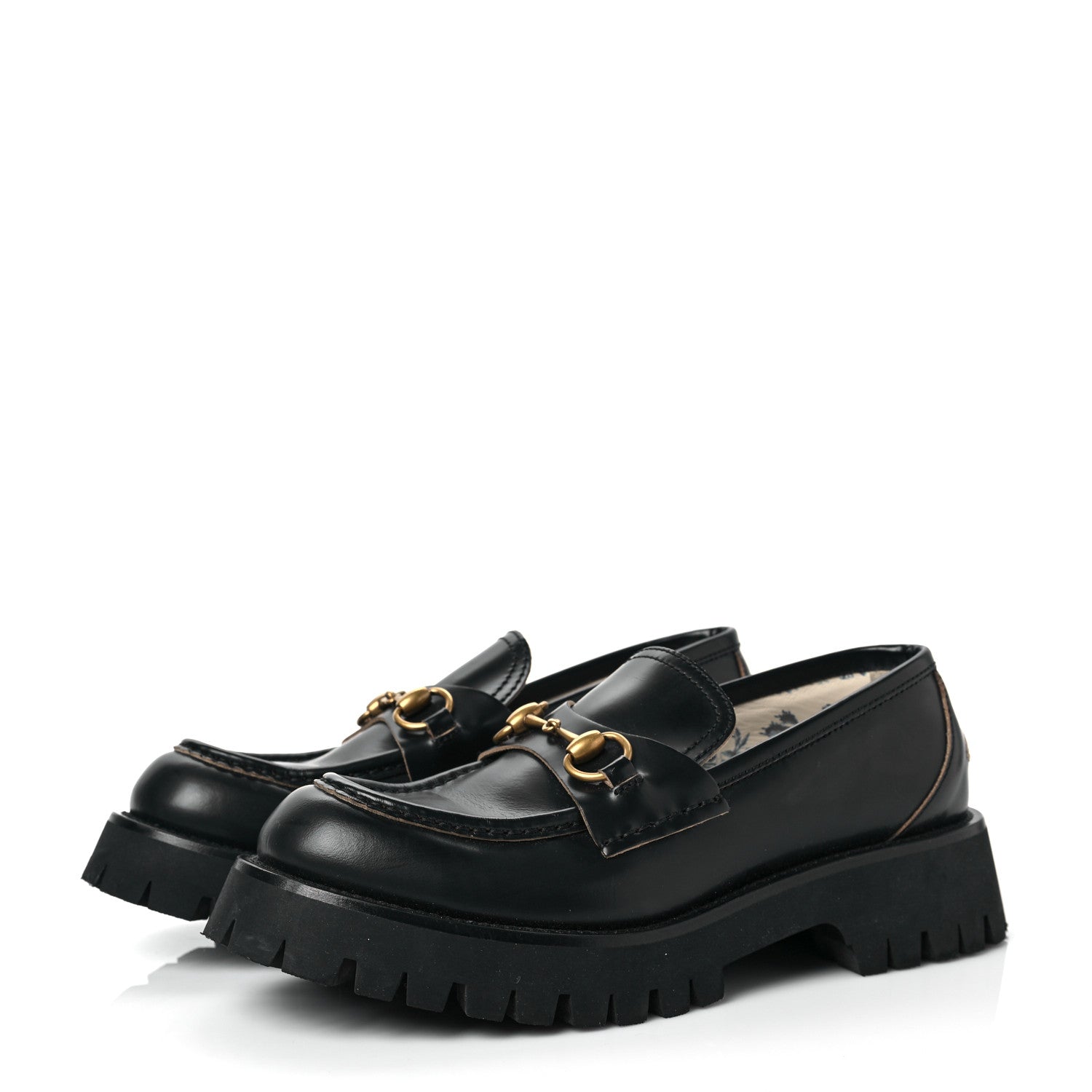 Gucci Cordovan Lux Womens Harald Horsebit 25mm Platform Loafers 40 Black 3 of 8