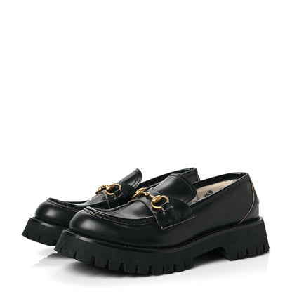 Gucci Cordovan Lux Womens Harald Horsebit 25mm Platform Loafers 40 Black 3 of 8
